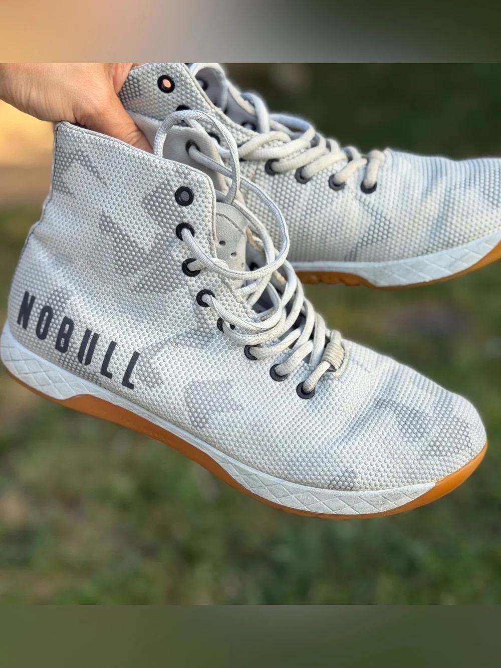 NOBULL Outwork High-Top trainer Sneakers. Frostbite Camo - Size M9 / W10.5